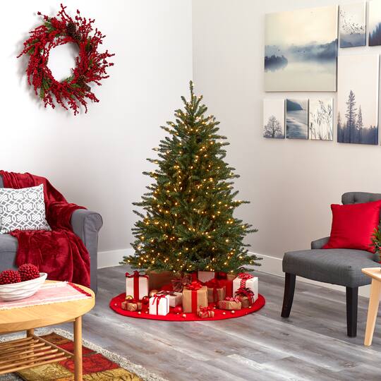 5ft. Pre-Lit Napa Valley Fir Artificial Christmas Tree, Clear LED Lights